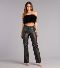 Walking The Walk Faux Leather Straight Leg Pants