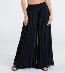 Pretty Pleats High-Rise Chiffon Palazzo Pants