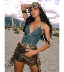 Let's Ride Fringe Hot Shorts