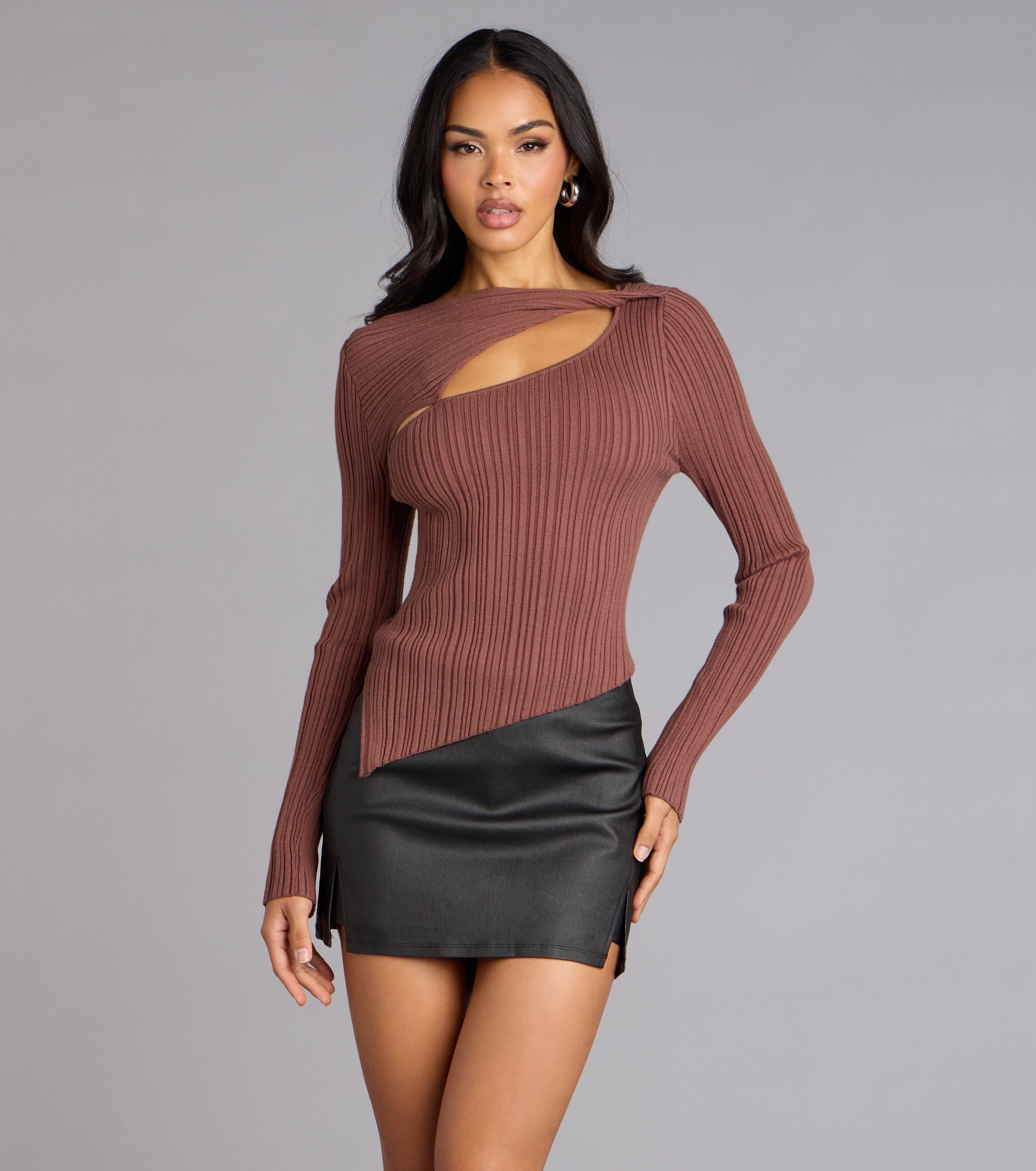 Polished Moves Faux Leather Skort