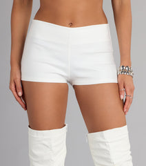 Level Up Faux Leather Hot Shorts