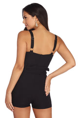 Flirt Alert Tie Waist Romper