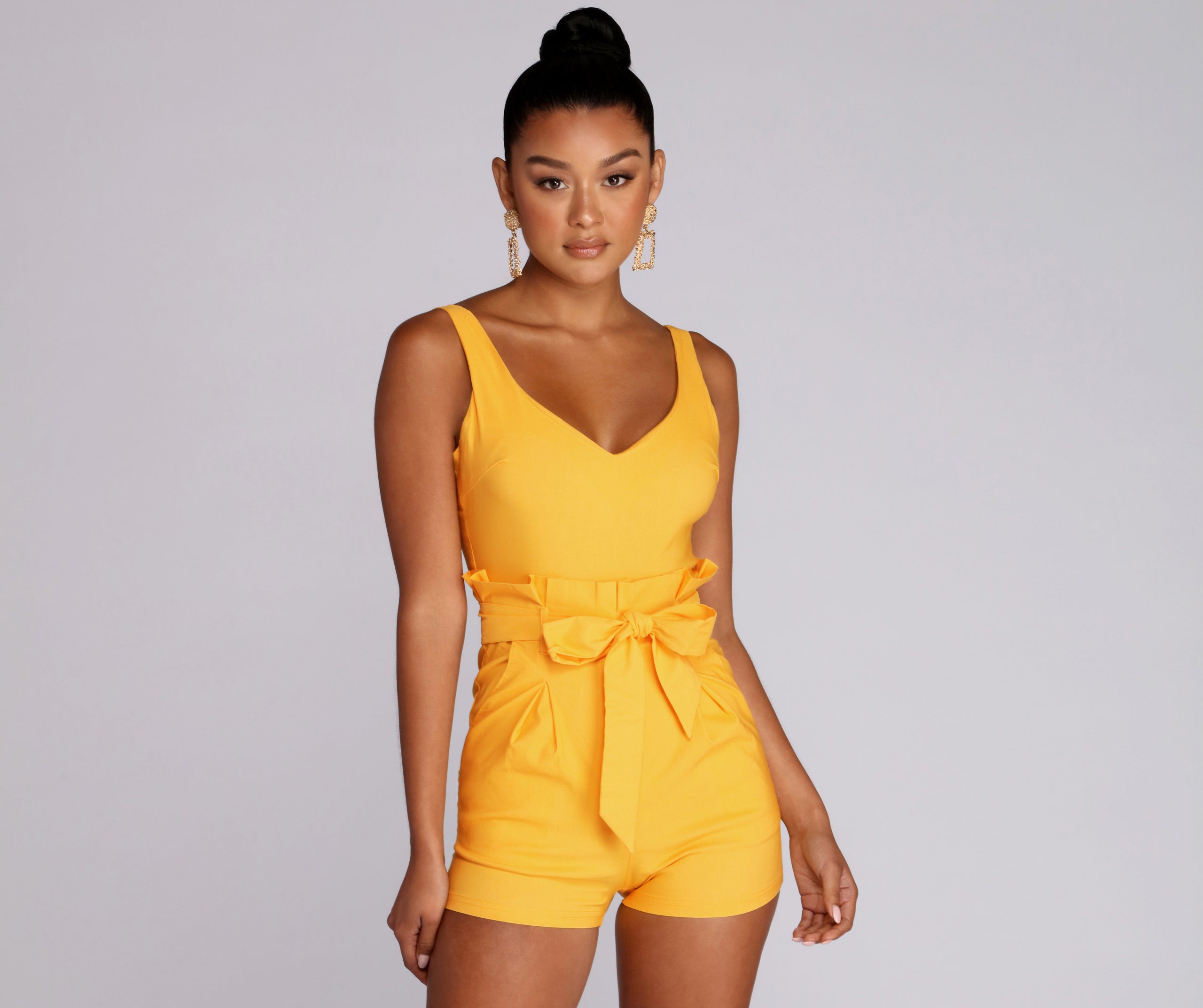 Flirt Alert Tie Waist Romper