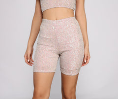 Sassy In Sequins Biker Shorts