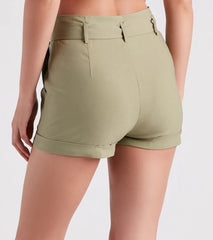 Chic And Polished Paperbag Shorts