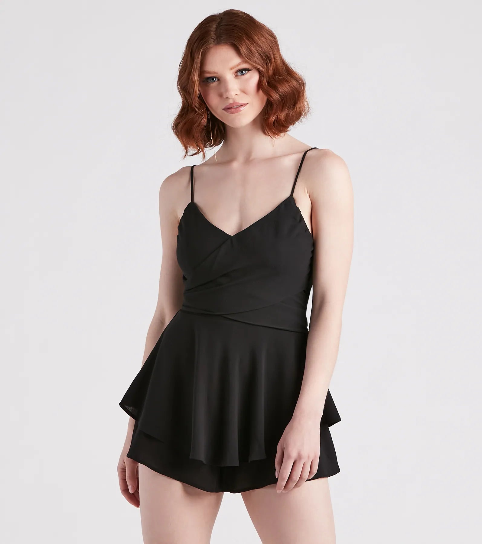 Aren't I Grand Crepe Chiffon Romper