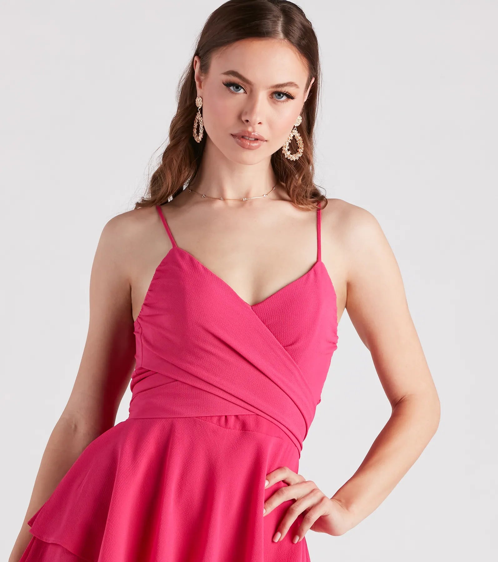Aren't I Grand Crepe Chiffon Romper