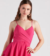 Aren't I Grand Crepe Chiffon Romper