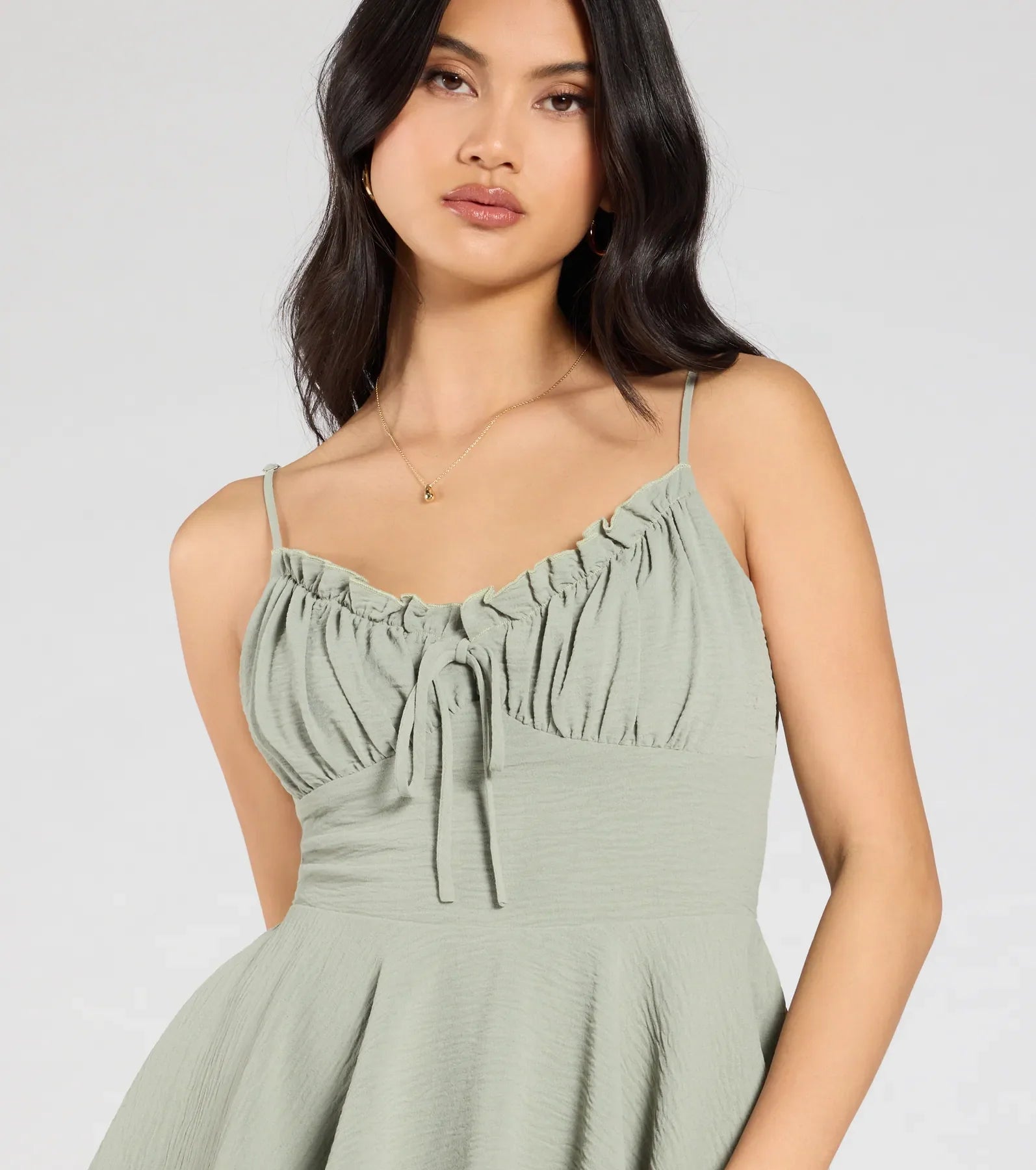 Swept Away Tie-Back Ruffled Romper