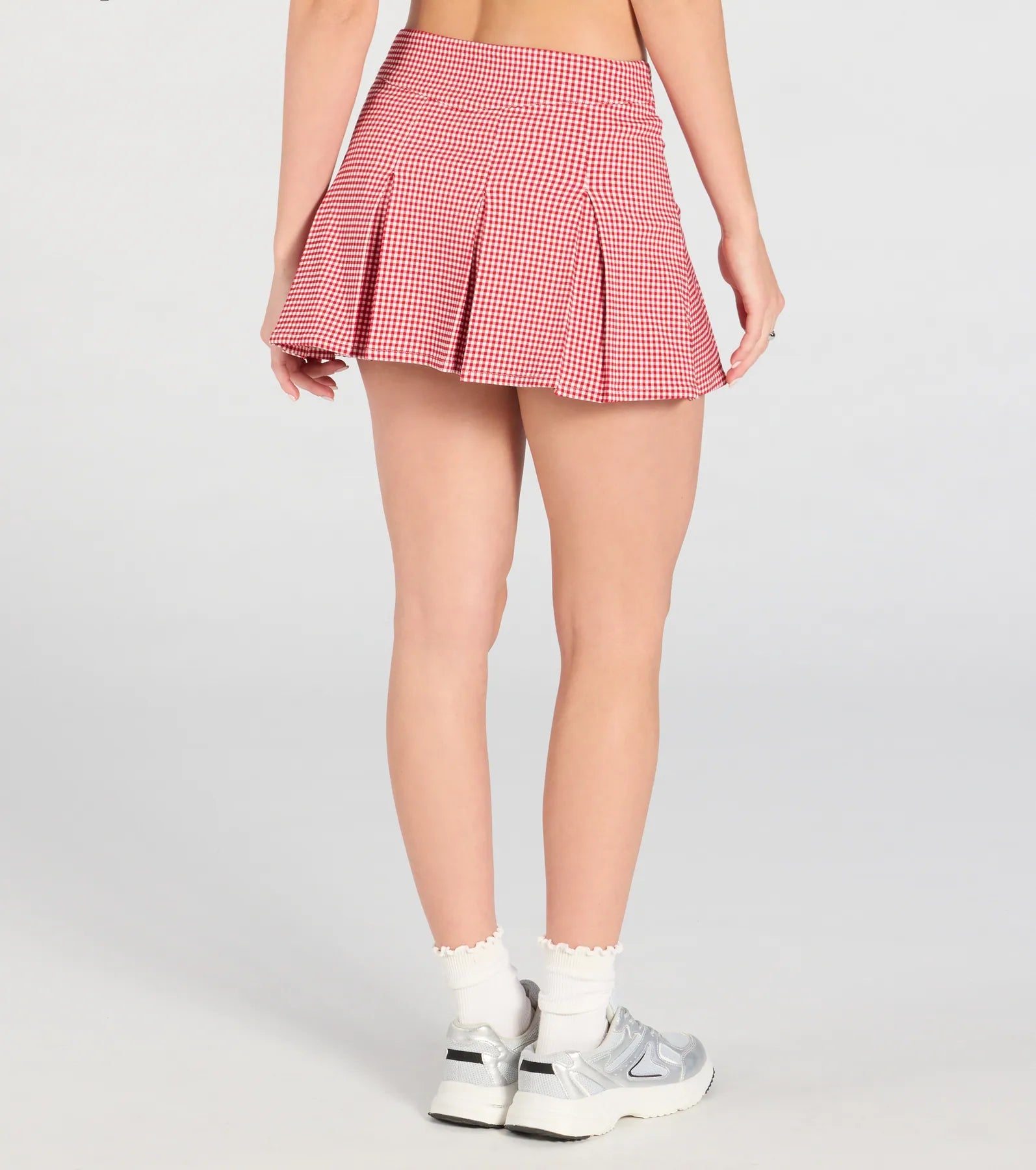 Absolute Darling Gingham Pleated Skort