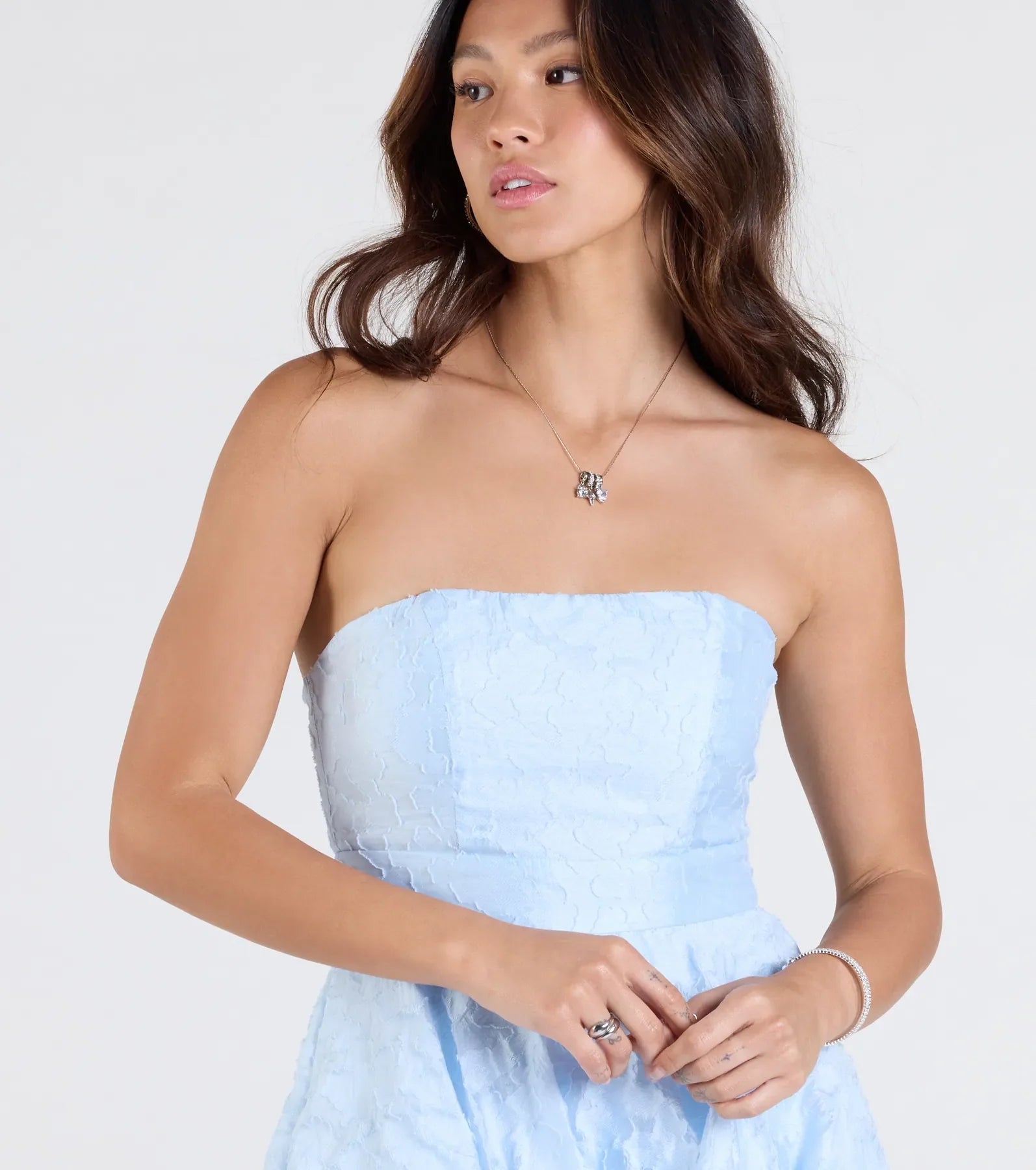 Eternal Bliss Strapless Ruffled Romper