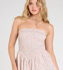 Sunshine Weather Floral Chiffon Romper