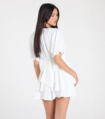 Stay Sweet Short Sleeve Button Romper