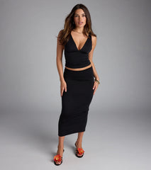 Serenade Me Bodycon Midi Skirt