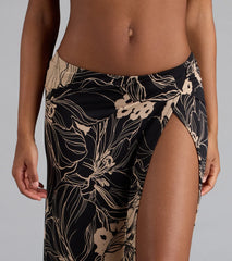 Under The Sun Tropical Slit Maxi Skirt