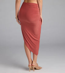 Always Happy Hour High-Rise Slit Midi Skirt