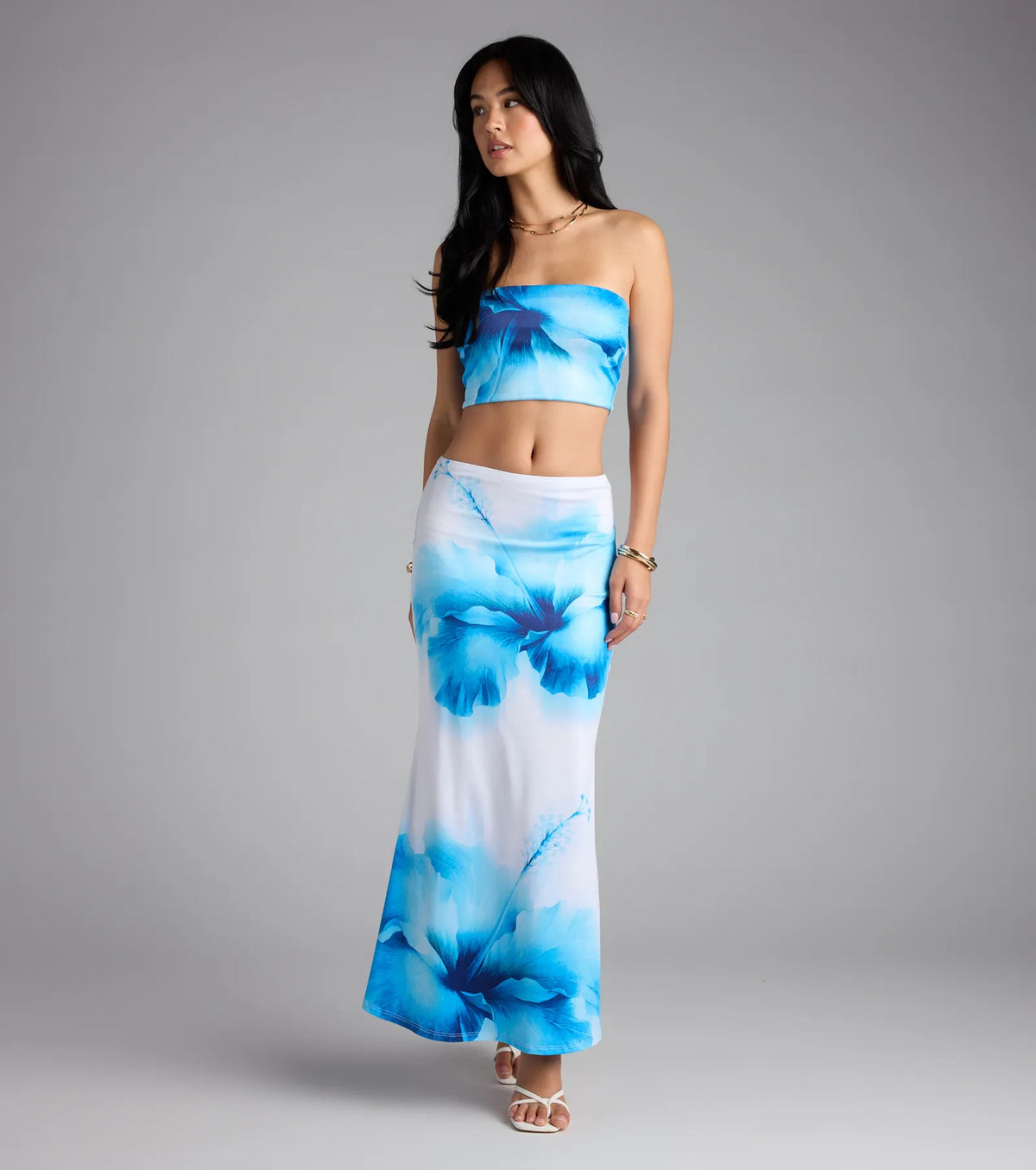 Bold Muse Floral Print Maxi Skirt