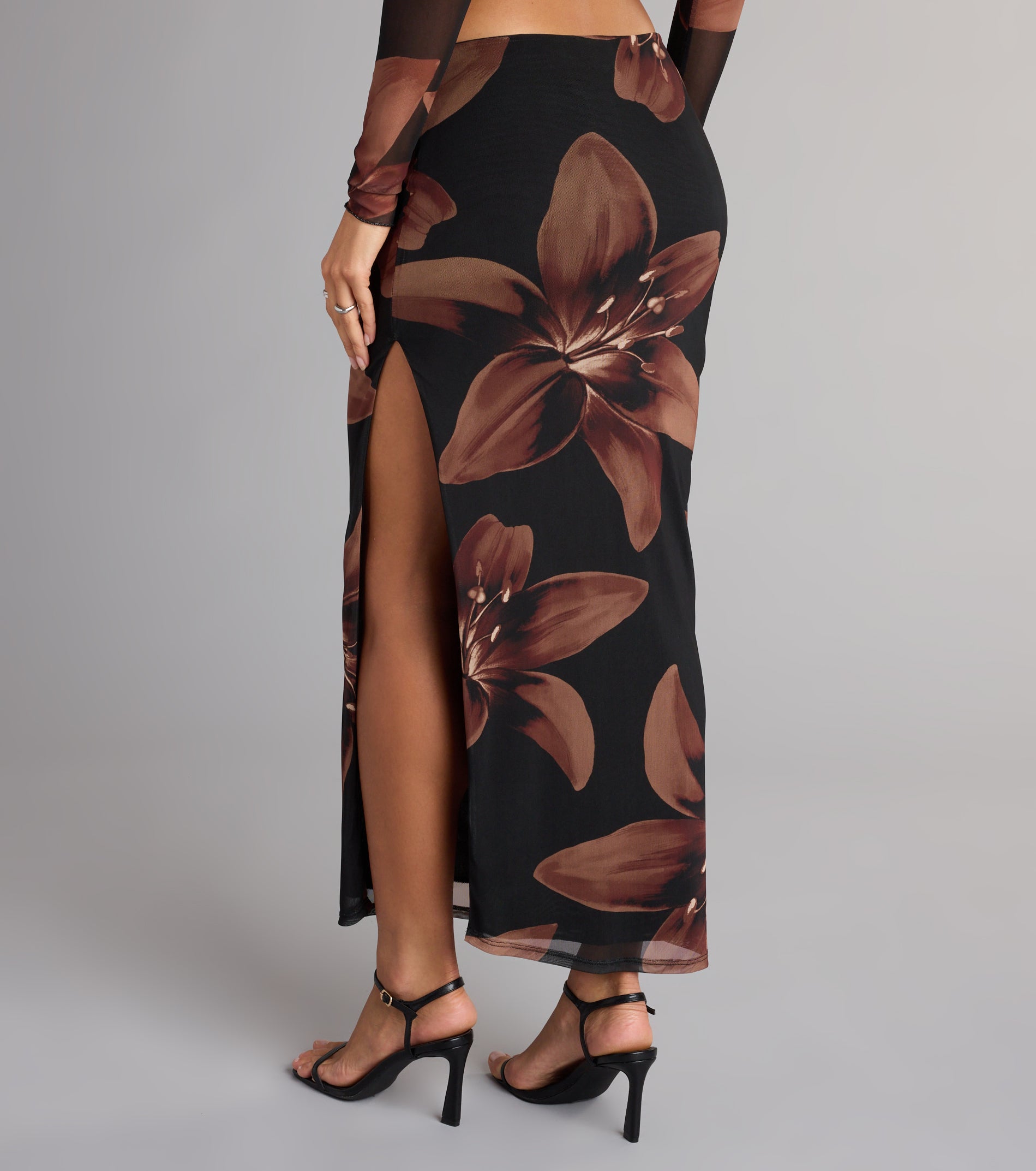 Sweet Escape Floral Slit Maxi Skirt