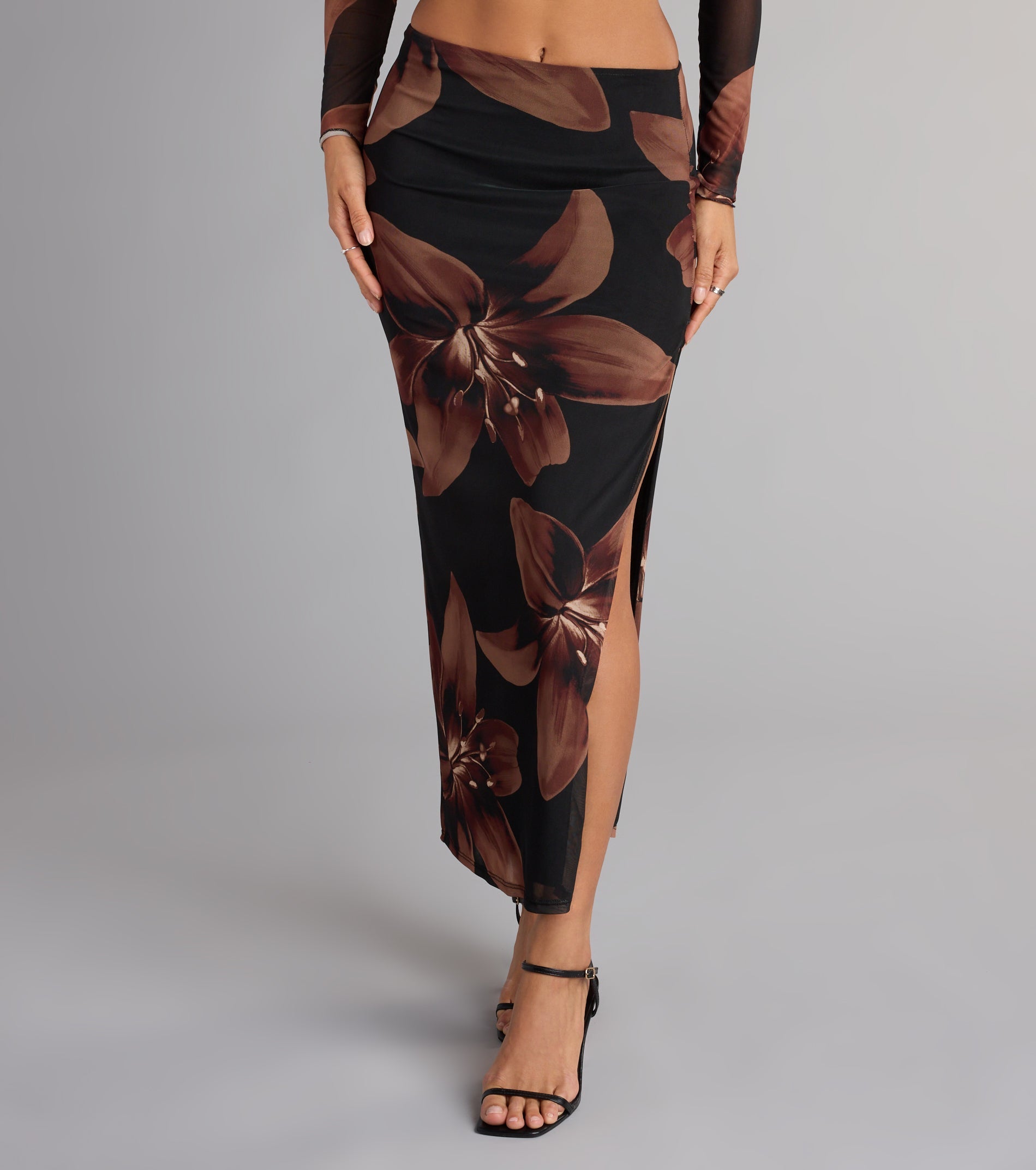 Sweet Escape Floral Slit Maxi Skirt