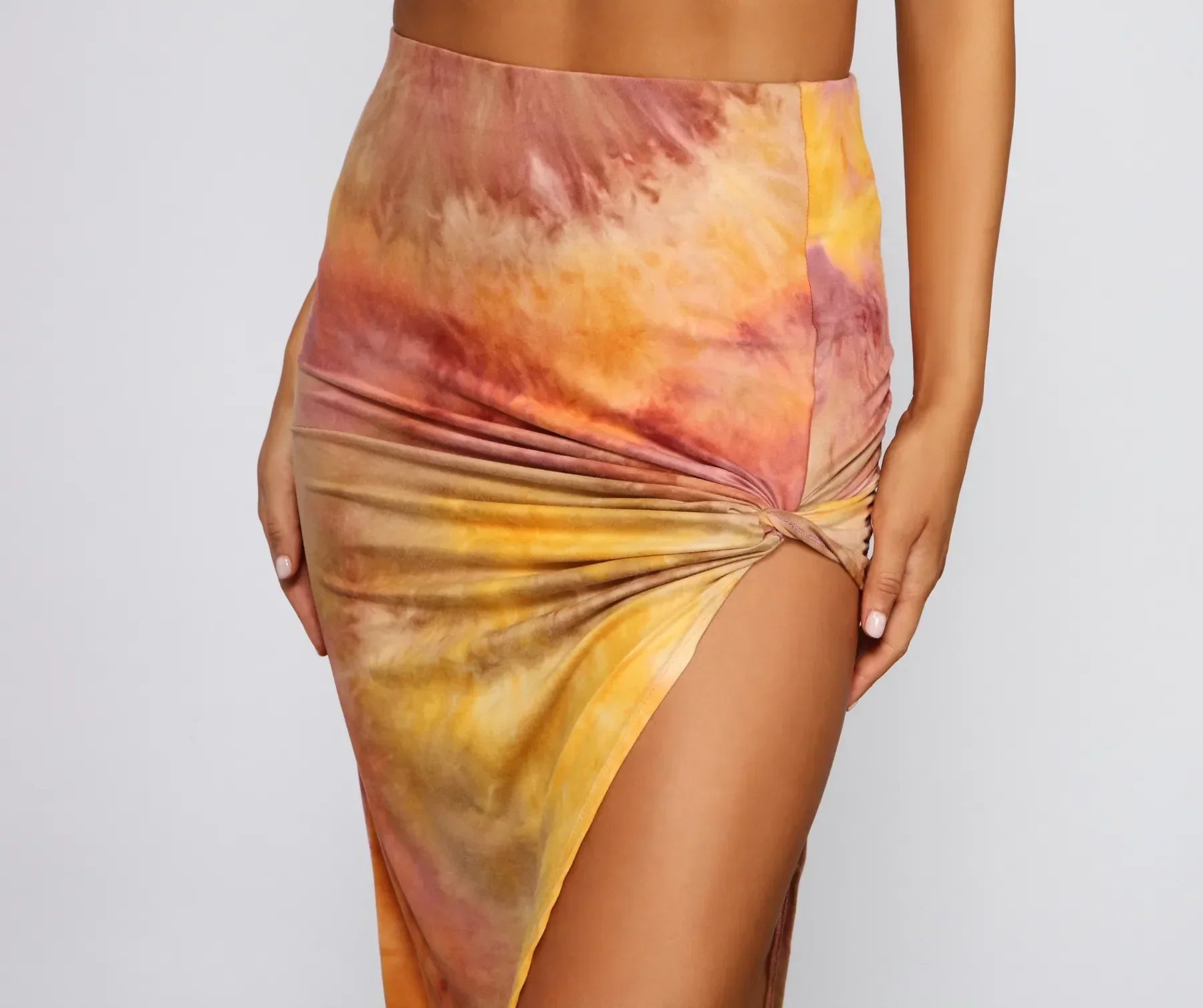 Golden Hour Tie-Dye Maxi Skirt
