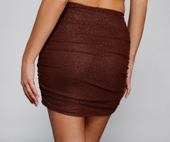 Go For The Glow Glitter Mini Skirt