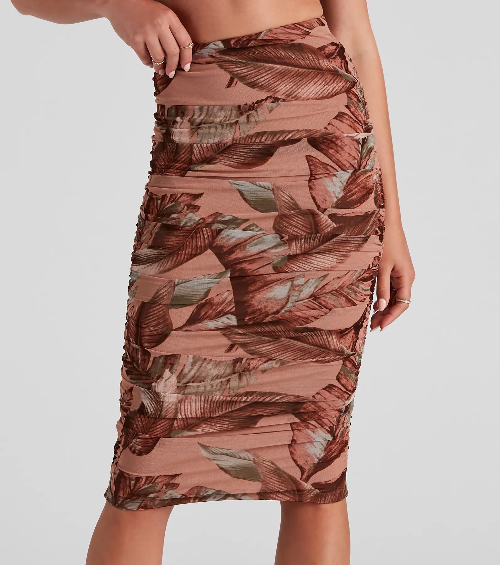 Bring The Heat Printed Midi Skirt