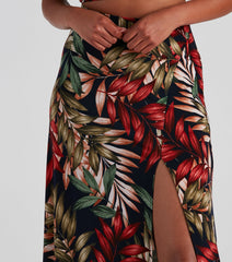 Vacay Approved Printed Maxi Skirt