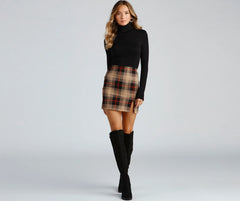 Perfectly Chic Plaid Mini Skirt