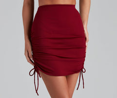 Chic Moment Ruched Mini Skirt