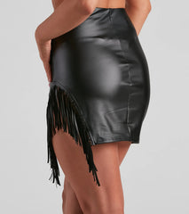 Keep Movin' Fringe Mini Skirt