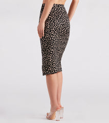 Fiercely Chic Leopard Midi Skirt