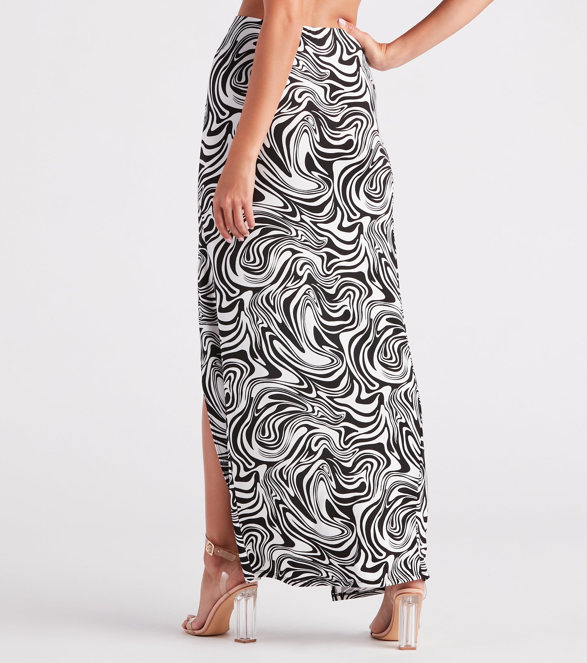 Standout In Style Swirl Print Maxi Skirt
