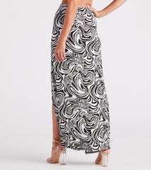 Standout In Style Swirl Print Maxi Skirt