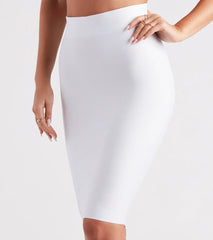 Pencil Me In Bandage Midi Skirt
