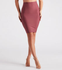 Pristine Chic Bandage Midi Skirt