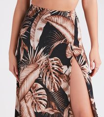 Vacay State Of Mind Tropical Slit Maxi Skirt
