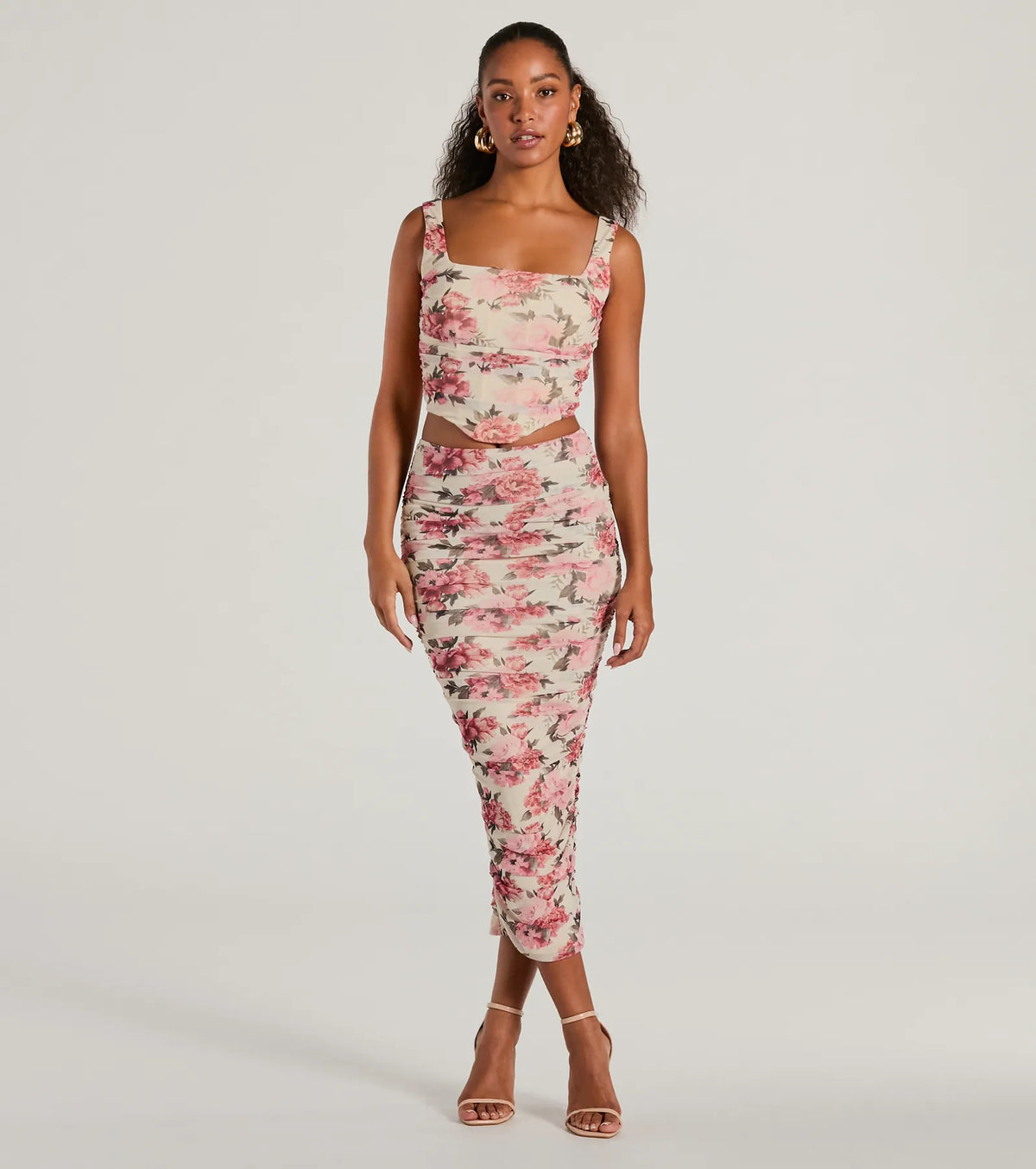 Blooming Bliss High-Rise Bodycon Floral Maxi Skirt