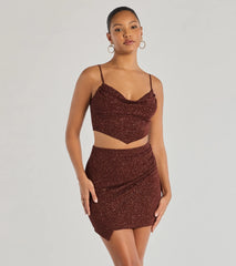 Glowing Radiance Glitter Mini Skirt