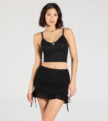 Perfect Match High-Rise Lace Mini Skirt