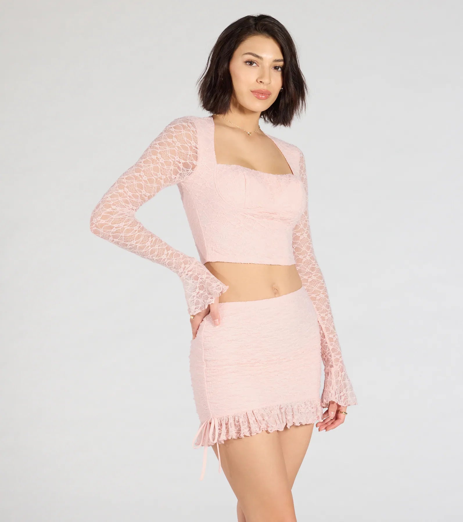 Perfect Match High-Rise Lace Mini Skirt