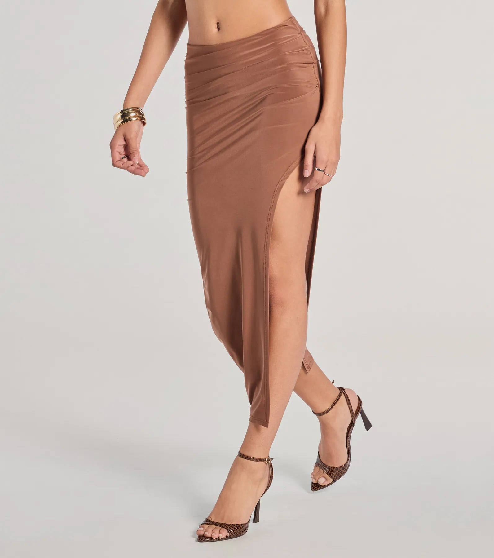 The One High-Rise Slit Maxi Skirt