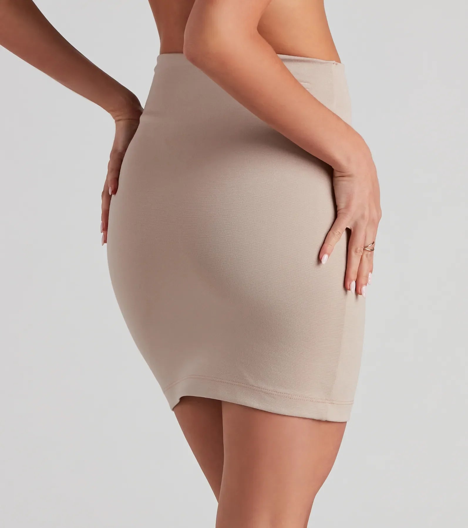 On Point In Ponte Knit High Waist Mini Skirt