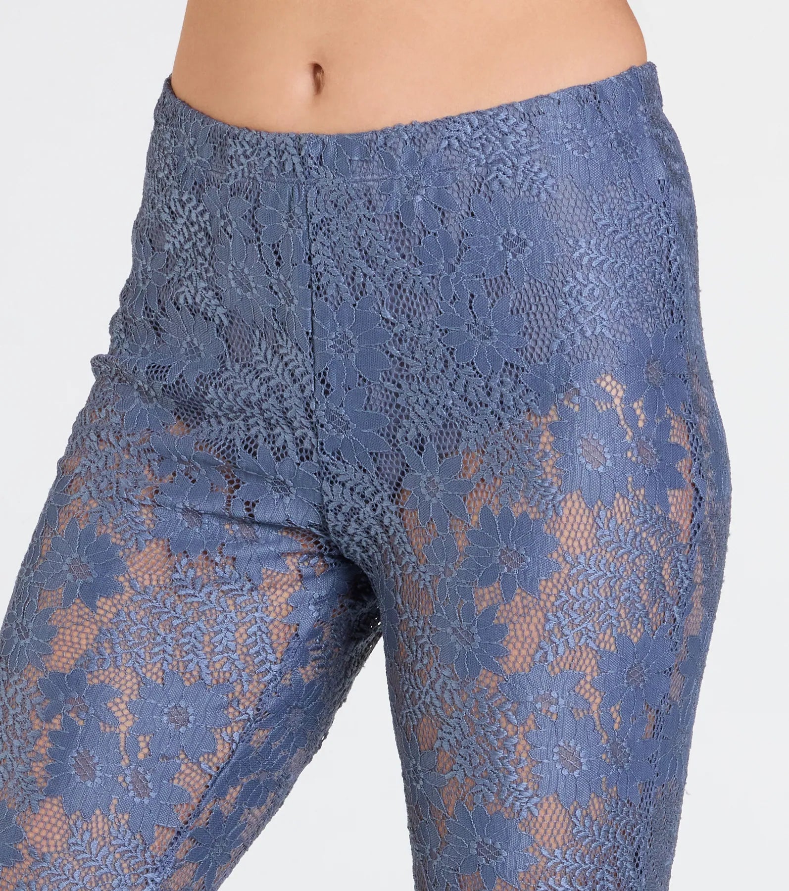Sultry Boho Crochet Lace Flare Pants