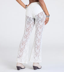 Sheer Fling Lace Flare Pants