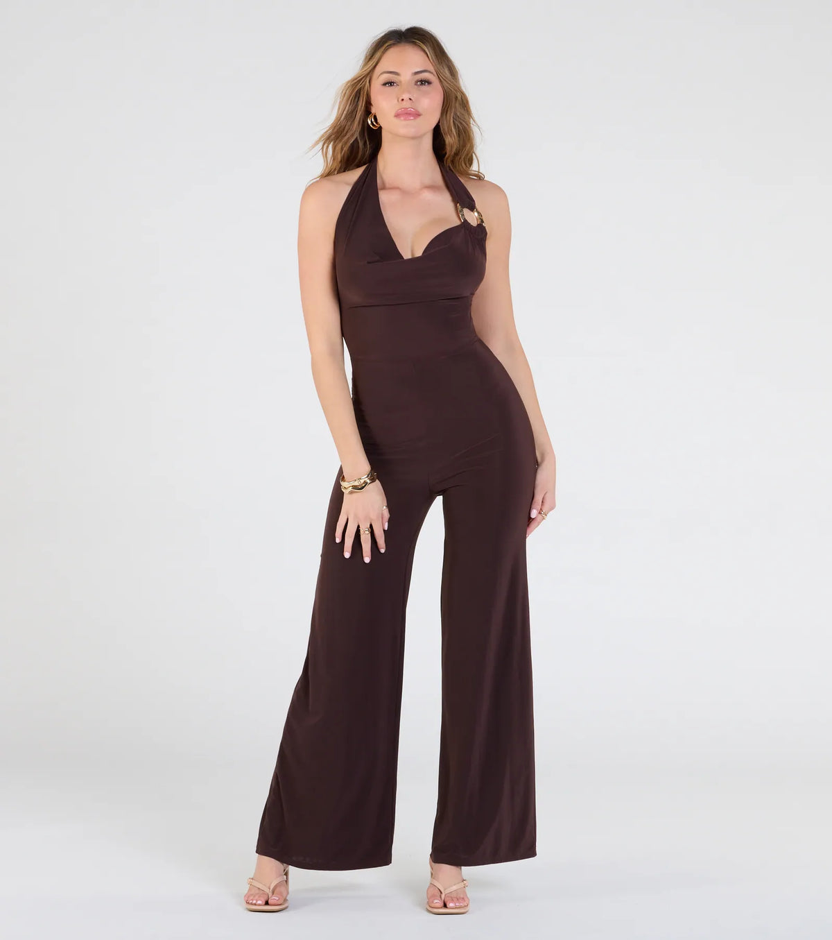 Dinner At Sunset Open Back Wide-Leg Jumpsuit