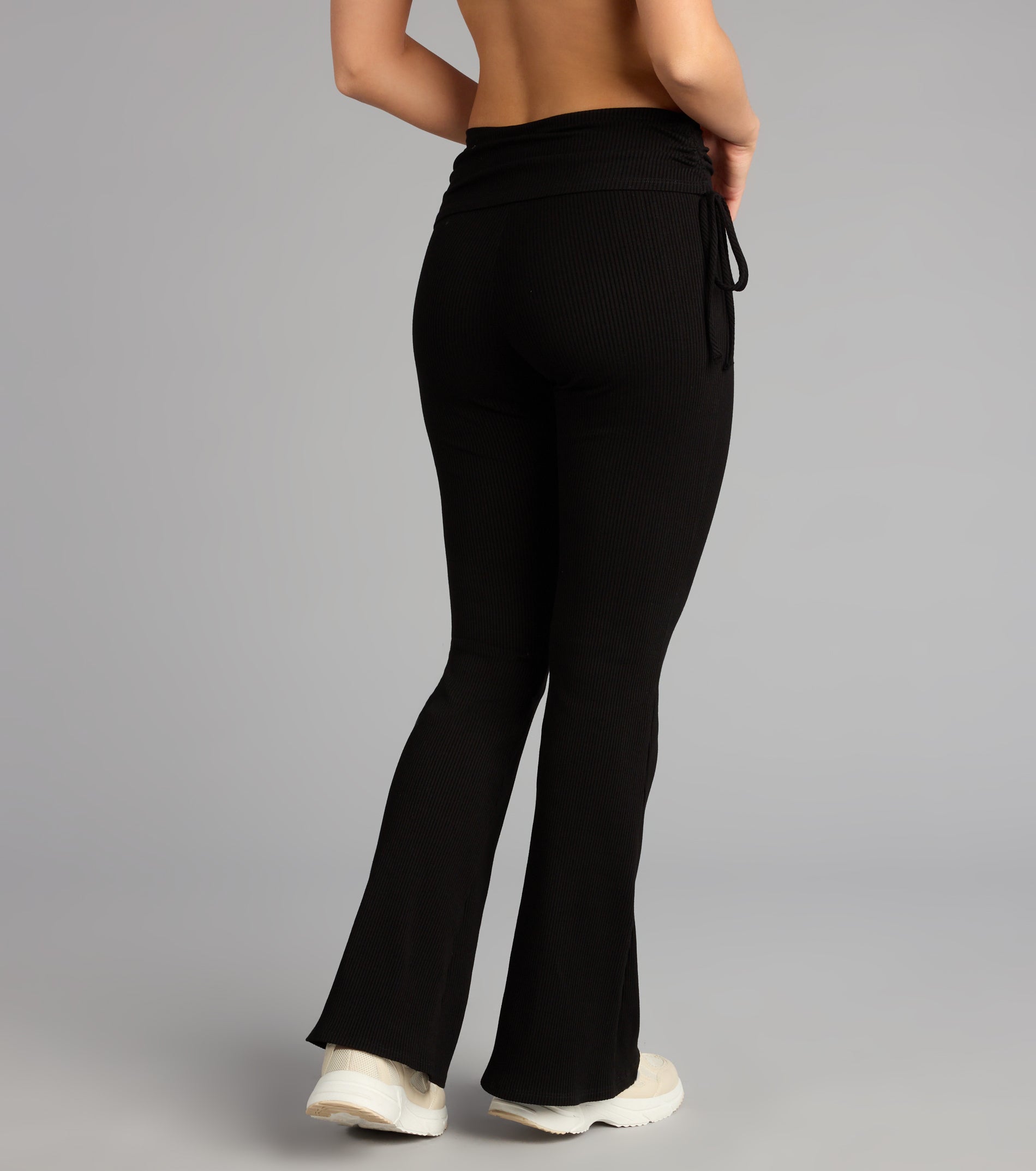 Lounge Goals Rib Knit Flare Pants