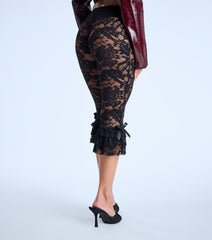 Lace Games Ruffle Capri Pants