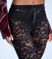 Lace Games Ruffle Capri Pants
