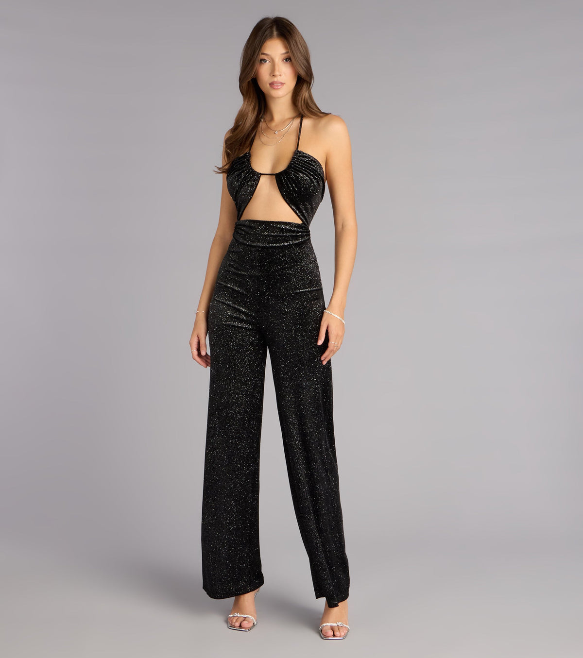Moonlit Velvet Halter Jumpsuit