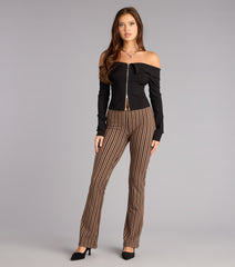 Retro Remix Striped Flare Pants